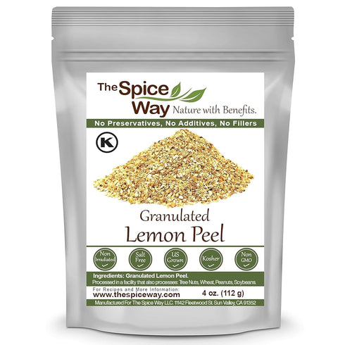 The Spice Way Lemon Peel - Granules (4 oz) zest and rind