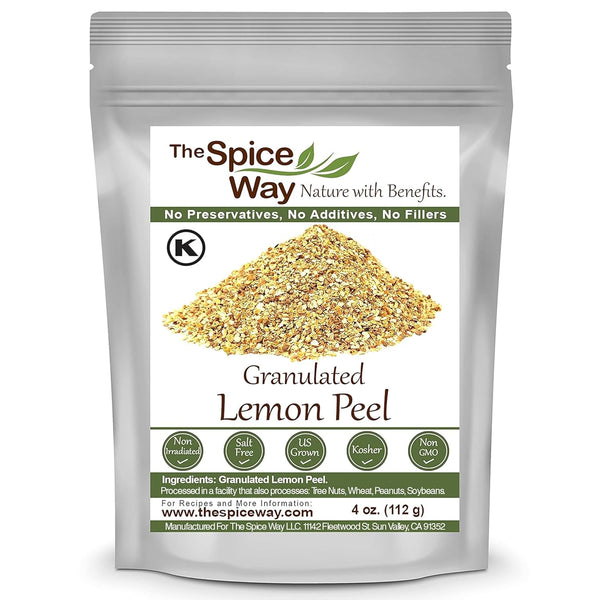 The Spice Way Lemon Peel - Granules (4 oz) zest and rind