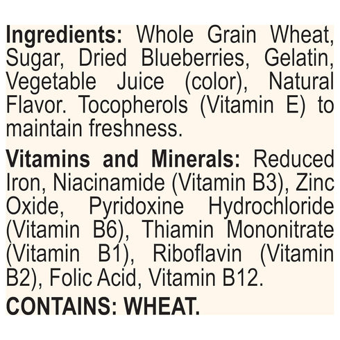 Mom's Best 22 oz (Pack 2) Blueberry Wheatfuls Shredded Wheat Cereal, Made with Whole Grain, No Artificial Flavors