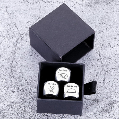 Valentines Day Gifts for Her Women, Anniversary Dice Gifts for Her Him Couples Date Night Food Movie Dice Decider Wife