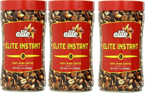 Elite Instant Coffee, 7oz (3 Pack) | Rich & Aromatic, Product of