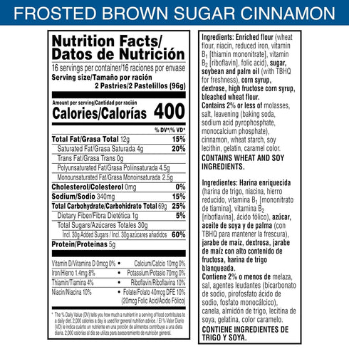 Pack, (32 Pop-Tarts Toaster Pastries, Breakfast Foods, Kids Snacks, Family Frosted Brown Sugar Cinnamon Pop-Tarts)