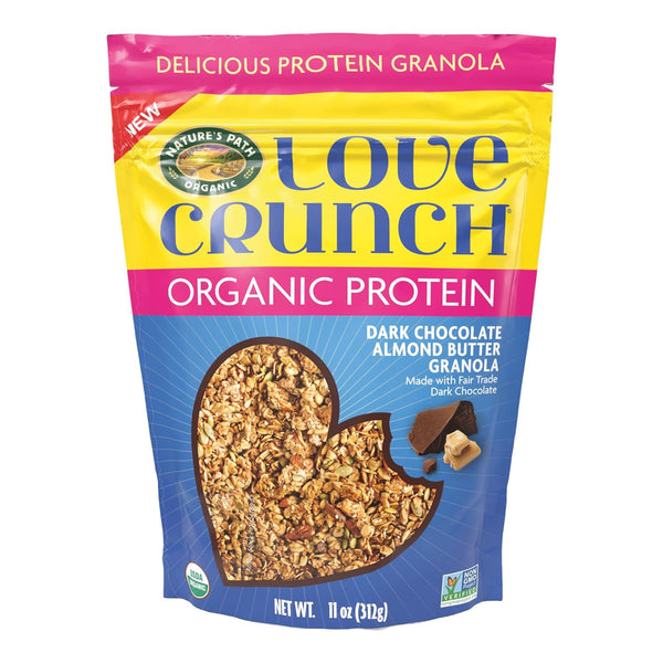Love Crunch Organic Chocolate & Almond Butter Protein Granola, 11 oz (Pack
