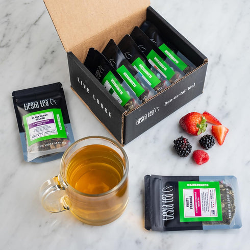 7 7 Tiesta Tea - Green Teas Dry Flight Sampler, Loose Leaf, Medium Caffeine Hot & Iced Tea, Premium Green Tea Blends