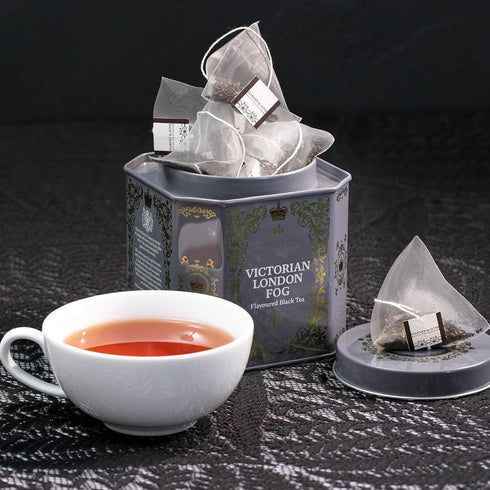 30 Harney & Sons Victorian London Fog Tea, Black and Oolong Tea with Citrus, Vanilla and Lavender | Sachets, Historic
