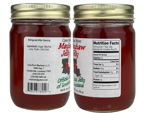 Cane River Mayhaw Jelly 16 (3 Pack) - Ounce Jar - Southern Gourmet Spread for Biscuits, Toast, and Desserts - Premium