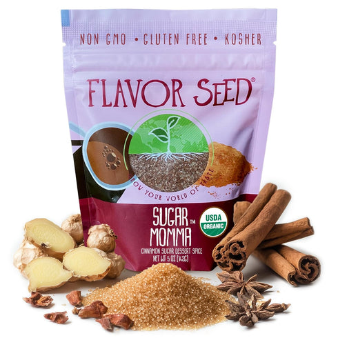 Organic Cinnamon Sugar Dessert Spice - Sugar Momma by Flavor Seed, Gluten