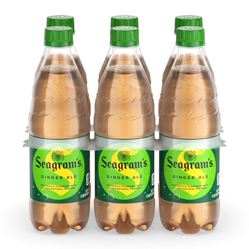 16.9 oz, 12 Pack Seagrams Ginger Soda Soft Drinks, fl