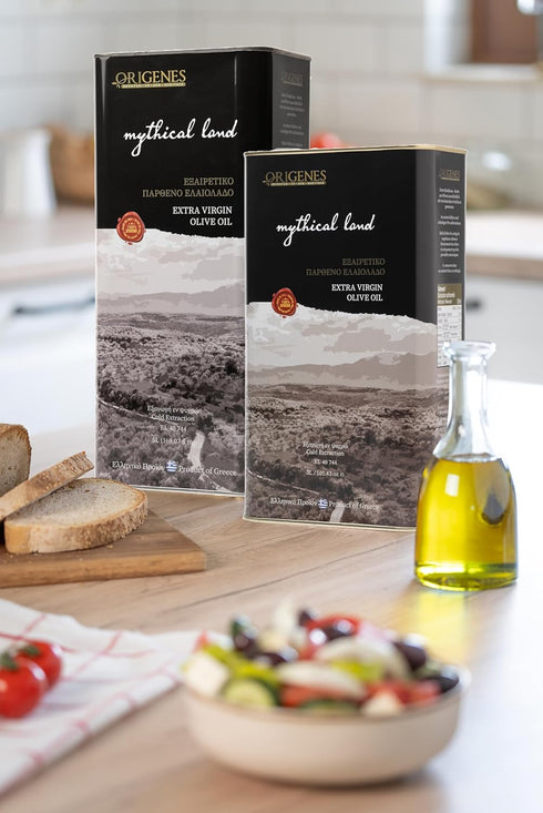 3lt Extra Virgin Olive Oil Tin, Great Taste Cold Pressed, Polyphenol Rich EVOO, KORONEIKI Olive Oil Extra Virgin, EVOO