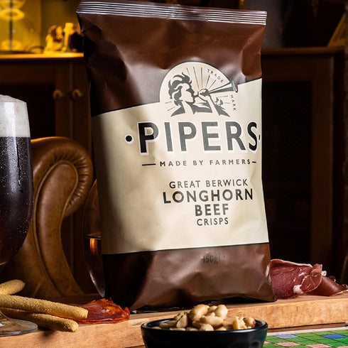 Pipers 40g 24 Longhorn Beef Crisps x Bags