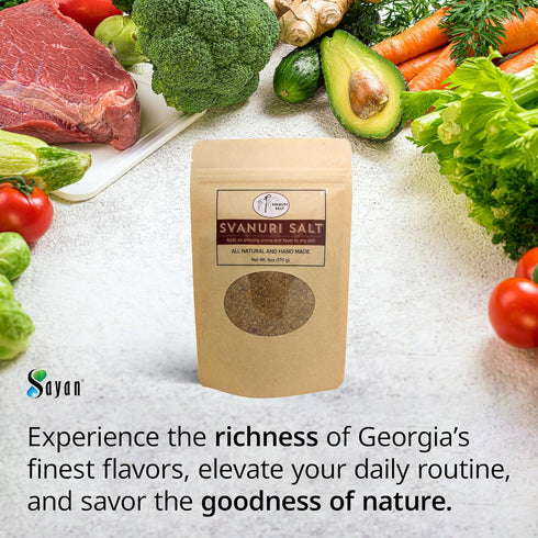6oz 170g Svanuri Salt / - All Natural Hand Made Georgian Cuisine Seasoning - Ad Exquisite Flavor - Friendly to Reduced