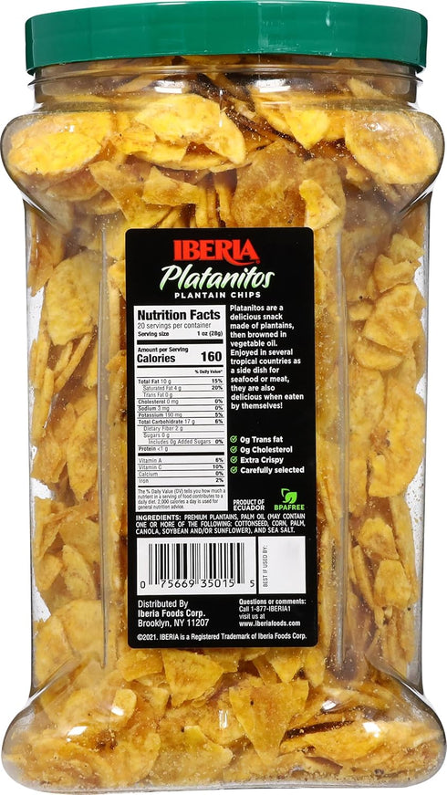 20 Oz. Iberia Saladito Lightly Salted Plantain Chips