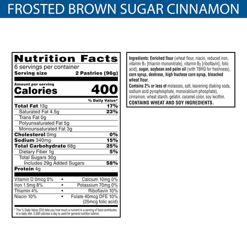 (144 Pop-Tarts Toaster Pastries, Breakfast Foods, Kids Snacks, Frosted Brown Sugar Cinnamon Pop-Tarts)