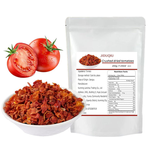 JIDUQIU Diced tomato 200g / 7.05 OZ, Dried tomato fragmentsDried vegetablesFor cooking NutritiousHealtful