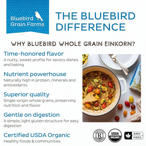 1 Lb. Bluebird Grain Farms Organic Whole Grain Einkorn