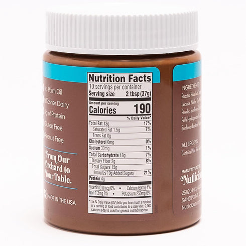 (13 oz), 4 NUTLICIOUS Hazelnut Cocoa Spread Spreadable Roasted Hazelnuts with Cocoa, Made in the USA, No Palm Oil, gm