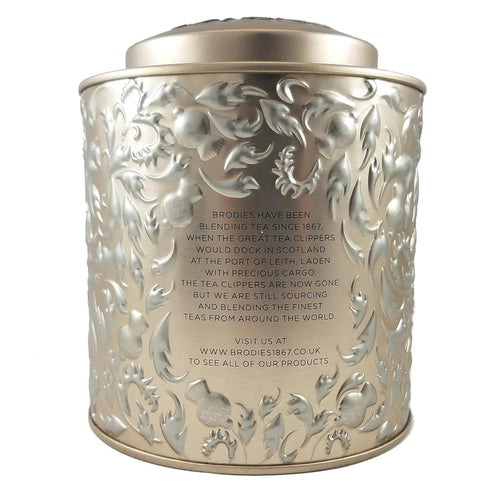 4 (Pack 1) Brodies Tea, Famous Edinburgh Tea, Loose Leaf Black Tea Caddy Gift Tin Imported from Scotland, Ounce