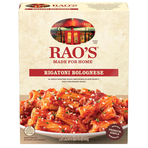 Frozen 25 oz Rao's Made For Home Rigatoni Bolognese Meal