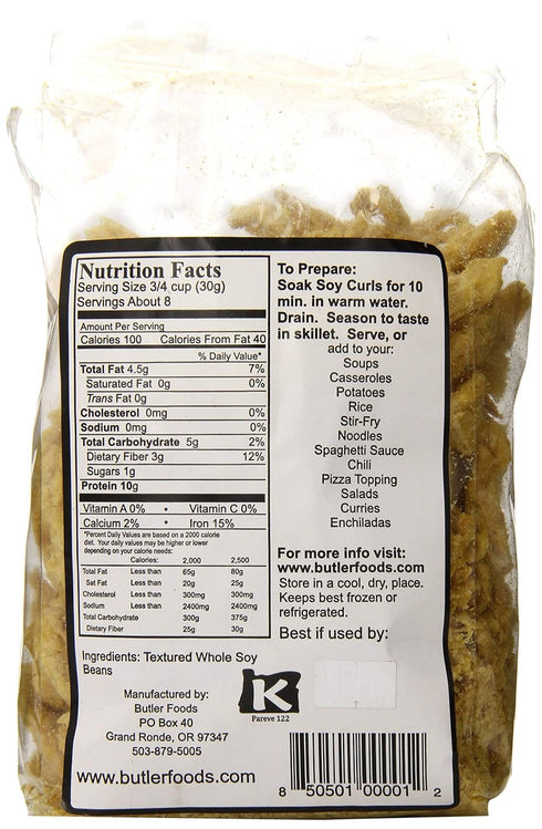 Butler Foods 8 OZ Soy Curls