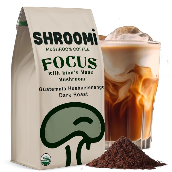 Shroomi Award-Winning Mushroom Focus Coffee - 16,000mg Lions Mane Blend | Organic