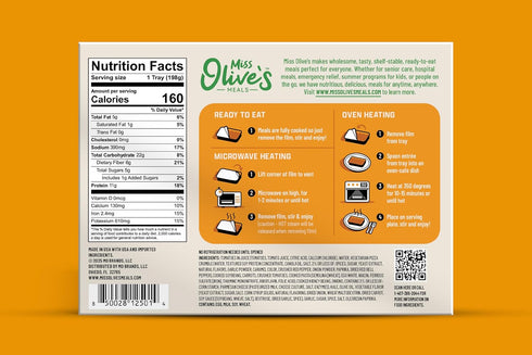 6 Pack (6 10.6 oz K-12 Miss Olives Pasta Fagioli Ready Meal Trays) | Hearty Microwaveable Entre | Heat & Serve Pasta