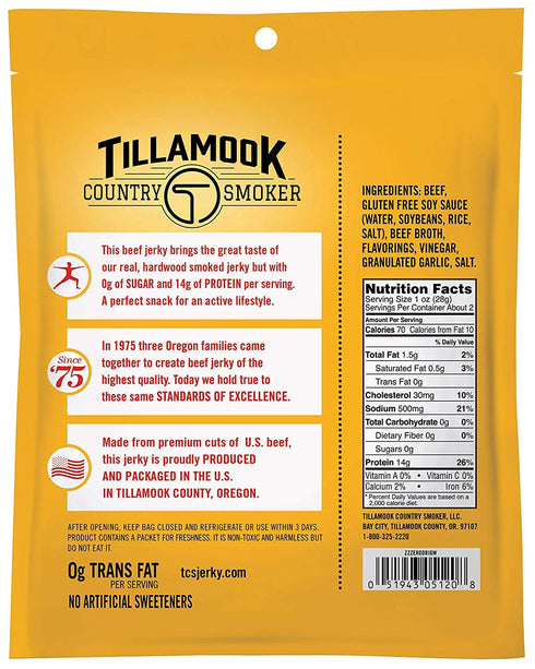 Tillamook Country Smoker Pack 4) 10 Keto Friendly Zero Sugar Beef Jerky (Original, of and Smoked Sausages (Original
