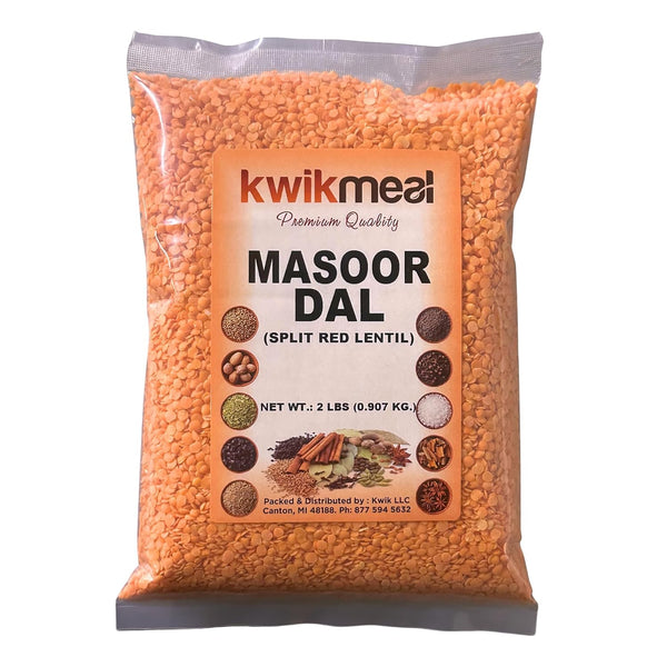 KwikMeal Masoor Dal (Split Red Lentils) 2 lb (32 oz) | Premium