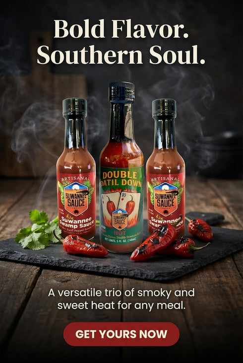 Generic 3-Pack 2 1 Suwannee Swamp Sauce Variety Suwannee Swamp Sauce Double Datil Down Varieties, Artisanal Datil