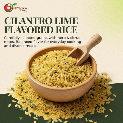 3 NY Spice Shop Cilantro Lime Rice - Pound Cilantro Lime Flavored Rice for Cooking and Culinary Use - Fluffy Grain