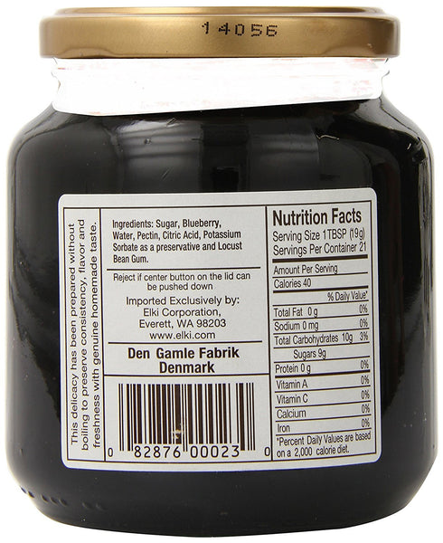 Elki's Gourmet 13.4 Scandinavian Delights Preserves, Wild Blueberry , Ounce