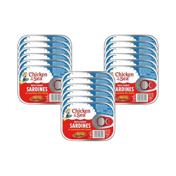 Chicken of the Sea Wild Caught Sardines in Louisiana Hot Sauce, 3.75