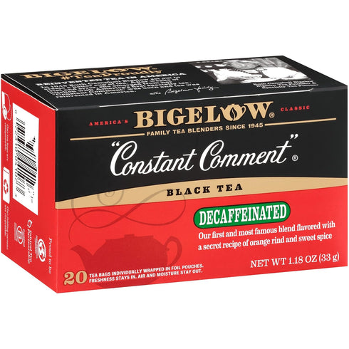 Bigelow Tea Decaffeinated Constant Comment Black Tea, Decaf Tea, 20 Count Box
