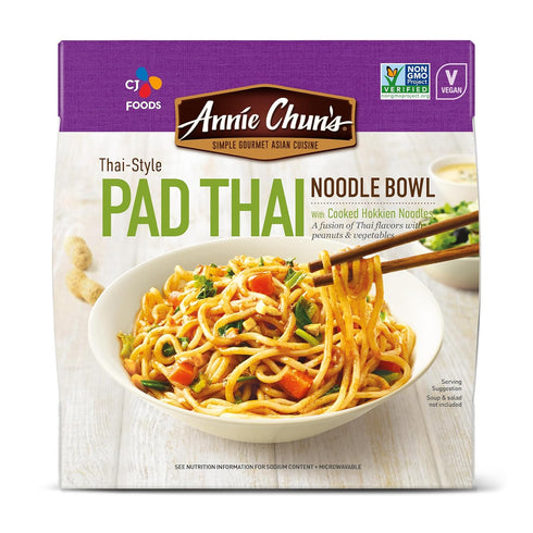 8.1-oz (Pack 6) Annie Chun's Noodle Bowl, Thai-Style Pad Thai, Vegan, Non-GMO