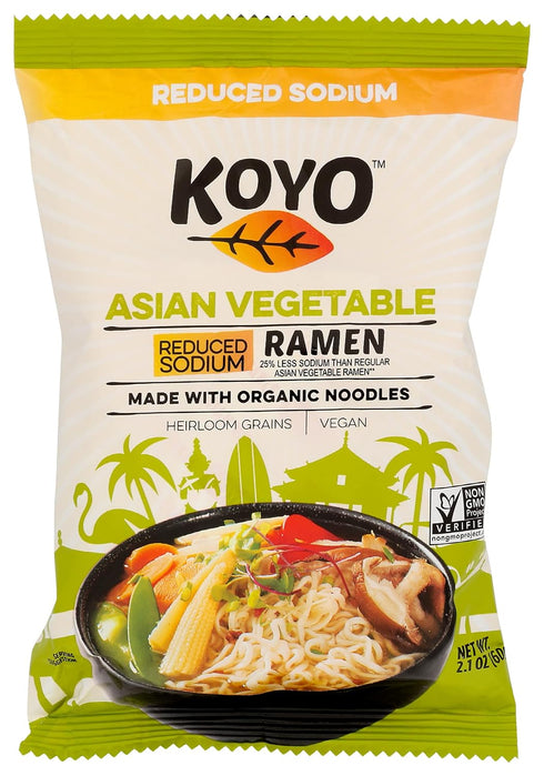 Koyo Ramen Soup, Asian Vegetable Reduced Sodium, Made With Organic Noodles, No