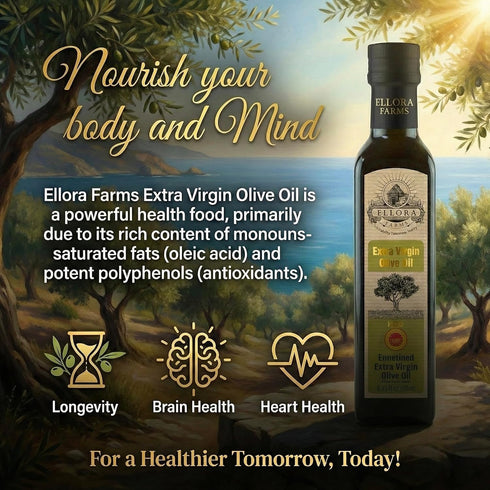 250ml 2 200 ml, Pack 3 Ellora Farms Single Estate PDO Extra Virgin Olive Oil X bottles and Aries Glass and Stainless