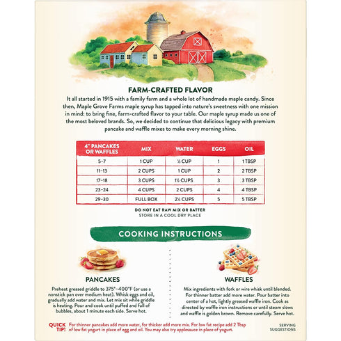 24 Maple Grove Farms Pancake & Waffle Mix, Honey Buckwheat, Ounce