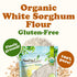1 Food to Live Gluten-Free Organic White Sorghum Flour, Pound Non-GMO Whole Grains, Finely Ground, Pure, Raw. Good
