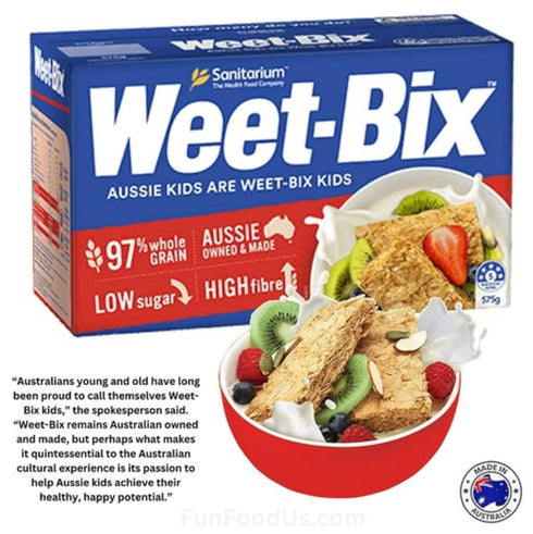 Sanitarium Weet-Bix Pack 2 575g GOODNESS Weet-Bix - Biscuits Whole Grain Cereal, Lightly Sweet Whole Grain Wheat