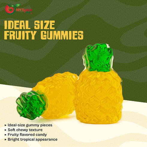 3D Gummy 5 3D Gummies Gummies Gummies NY Spice Shop Pineapples Candy Bulk - Pound candy Pineapples for Cakes - Chewy