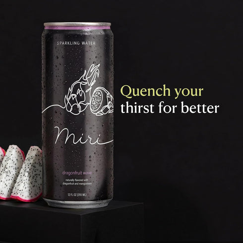 12 oz (Pack 8), Miri Dragonfruit Wave Sparkling Water, fl Cans of Zero Calorie Sugar Free Flavored Sparkling Seltzer
