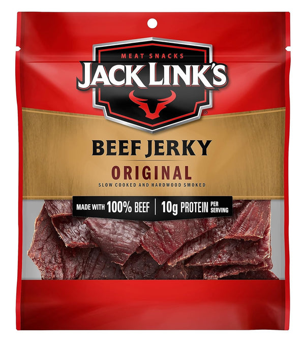 Jack Link's Beef Jerky, Original Jerky Bag Flavorful Meat Snack, Ready to