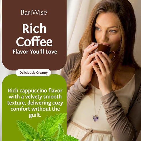 (7ct) BariWise Protein Hot Drink Cappuccino Mix, Original, Low Sugar, Gluten Free, Keto Friendly & Low Carb
