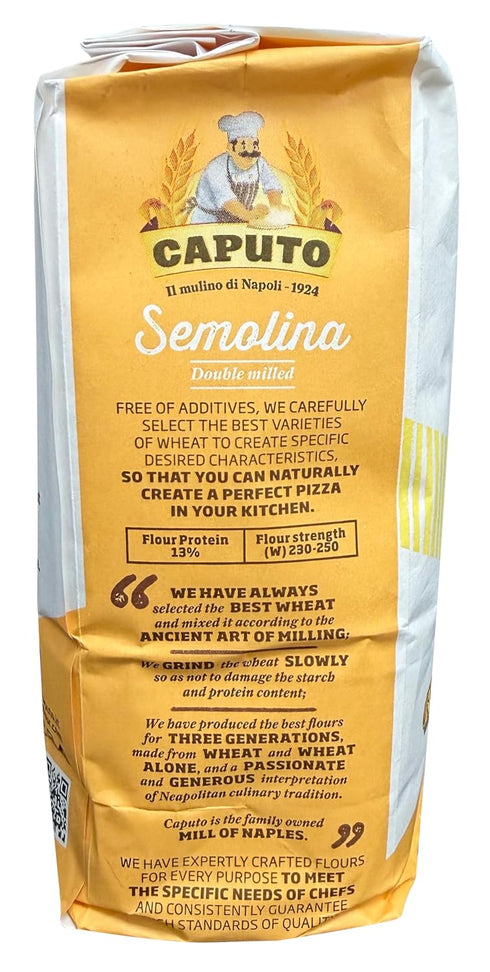 Antimo Caputo 2.2 LB (Pack 4) 8.8 LB) Semolina Flour Bag of - Semola di Grano Duro, Italian All Natural Flour for Fresh