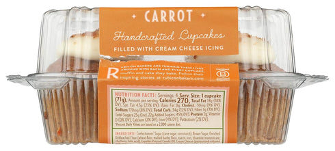 Rubicon Bakery 4 Count, 10 OZ Carrot Cupcake
