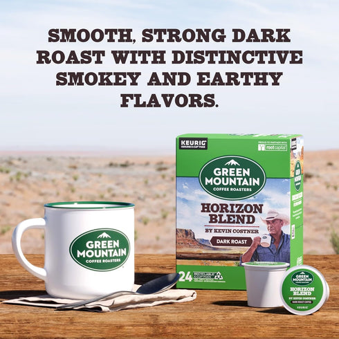 60-Count (6 10 Count Green Mountain Coffee Roasters Horizon Blend Coffee by Kevin Costner, Keurig Single Serve K-Cup