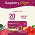 20 Celestial Seasonings Raspberry Zinger Herbal Tea, Caffeine Free, Tea Bags Box