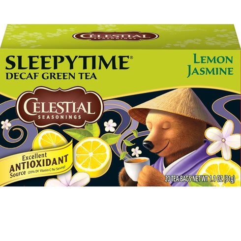 Celestial Seasonings Sleepytime Decaf Green Tea, Lemon Jasmine, 20 Count
