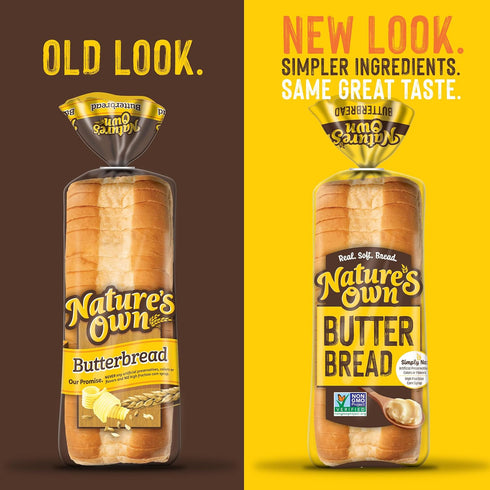 20 oz Nature's Own Butterbread, Non-GMO Bread, Sandwich Bread, Loaf
