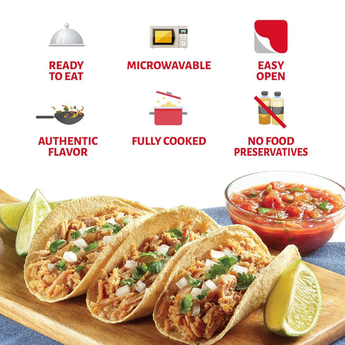 8 oz, Pack 3 Chata Authentic Mexican Carnitas, Slow Cooked Pork