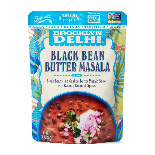 Brooklyn Delhi Black Bean Butter Masala Pouches - Ready to Eat, Microwavable
